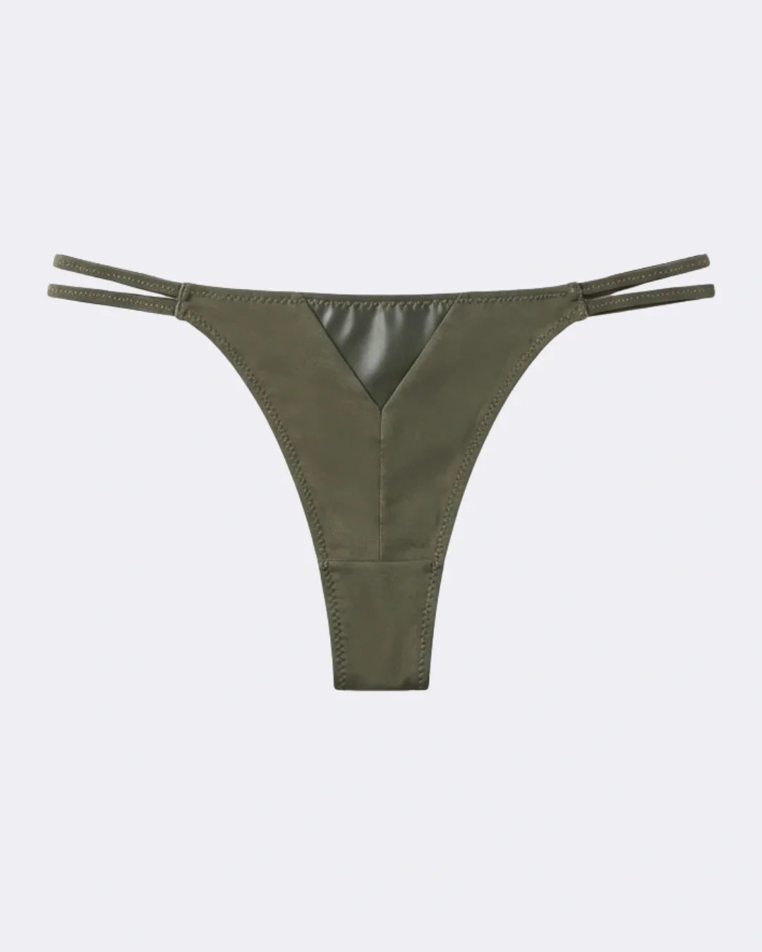 Padded Bra Set - Leather Fit - Green