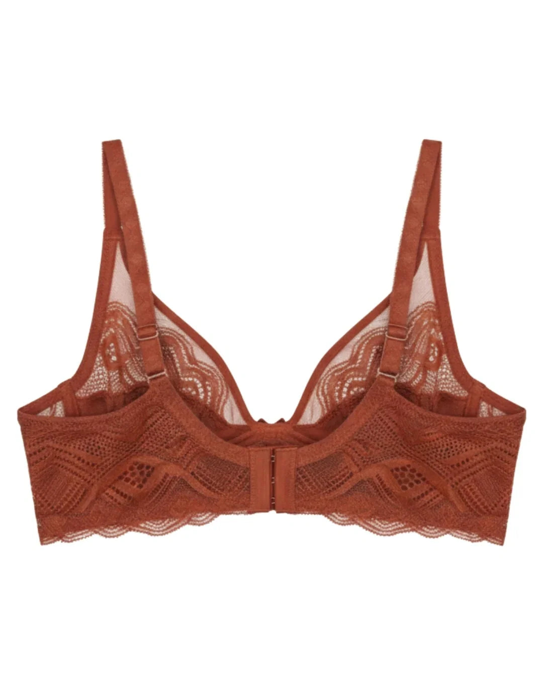 Non-Padded Lace Bra - June - Rust
