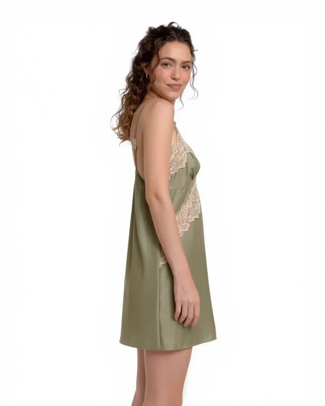 Babydoll Lingerie - Willow - Olive Green