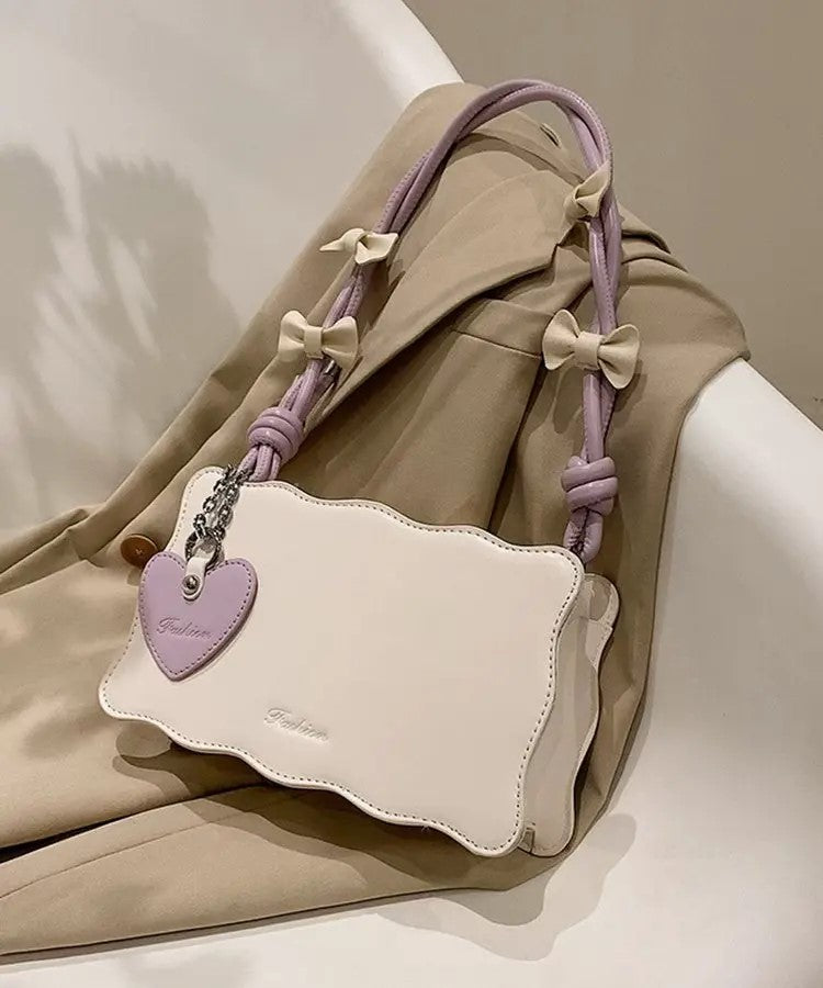 Purple Heart Aesthetic Handbag for Women