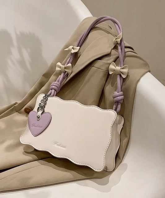 Purple Heart Aesthetic Handbag for Women