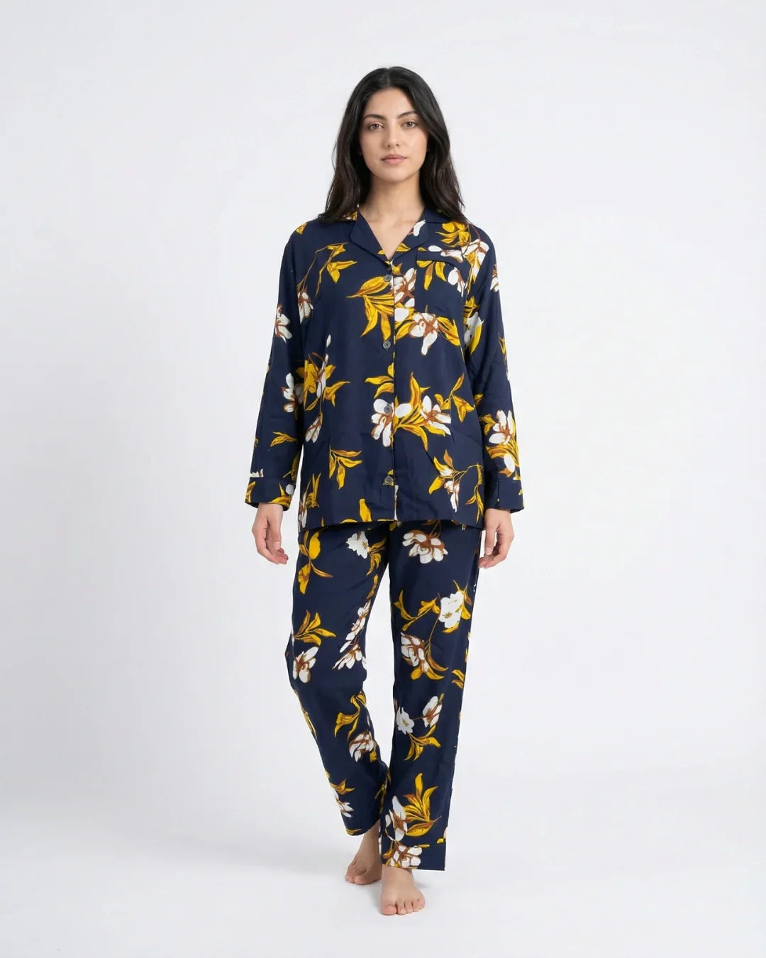 Linen Pajama Suit - Amberleaf