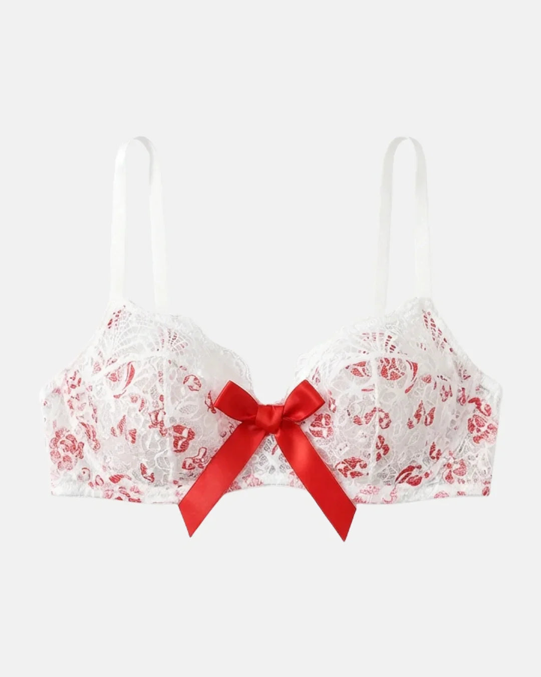 Non-Padded Bra Set -  Ribbon Lace