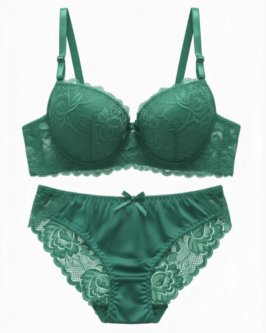 Padded Bra Set -  Embro - Sea Green