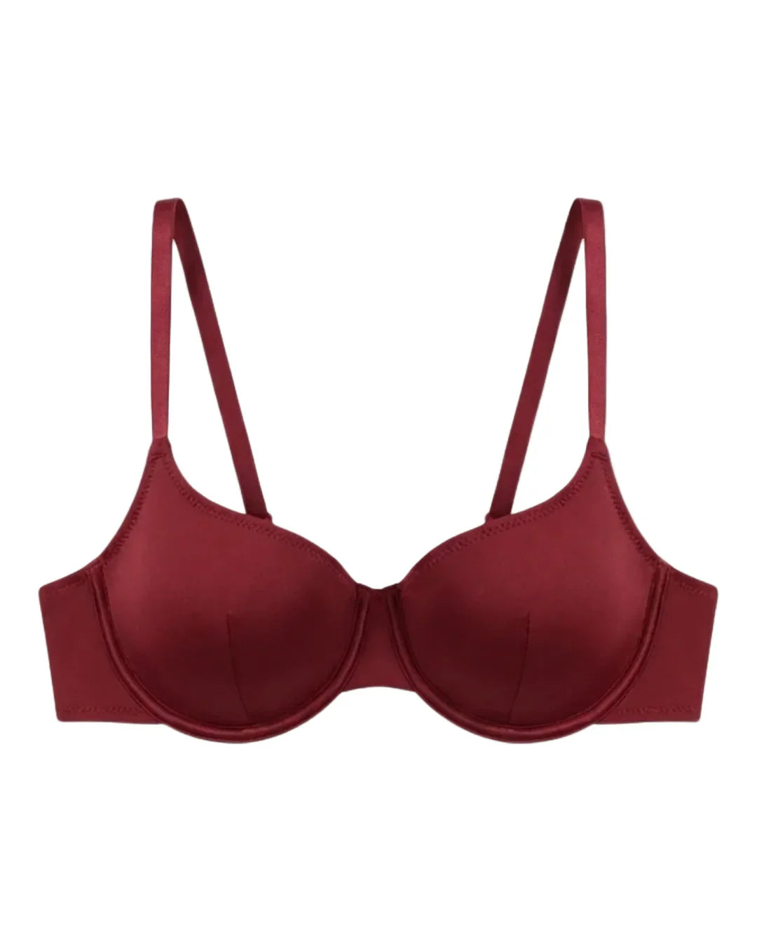 Non-Padded Bra Set -  Camille - Maroon