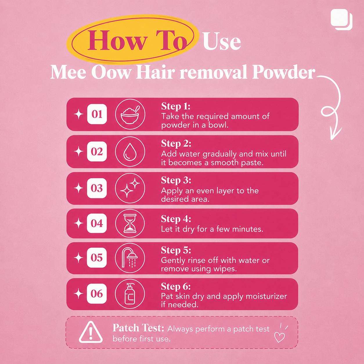 Mee Oow Club 10 Min Painless Wax Duo Pack | Rose & Chocolate Hair Removal Powder | 150g + 150g