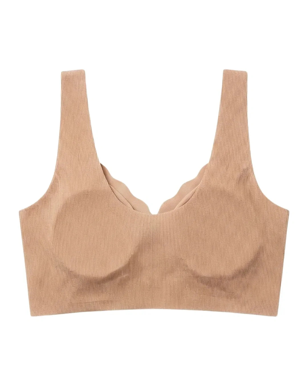 Seamless Front-Button Bra - Roselle Ribbed - Skin