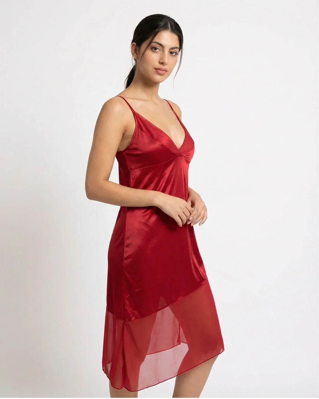 Gown Set - Rinny Silk - Red