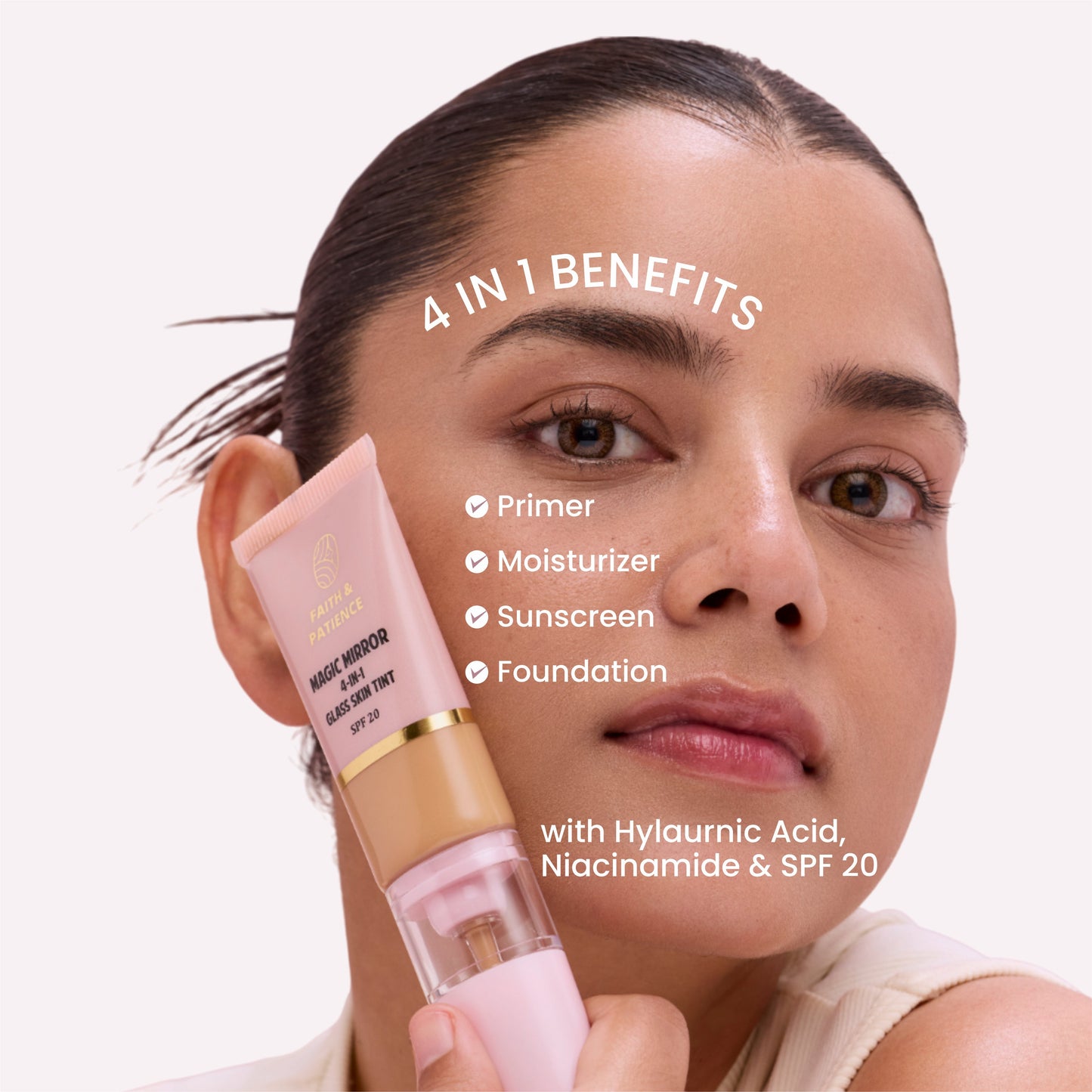 Magic Mirror Glow Serum Tint 4 in 1 (Benefits) - 004 Miss Teekhi (Medium)