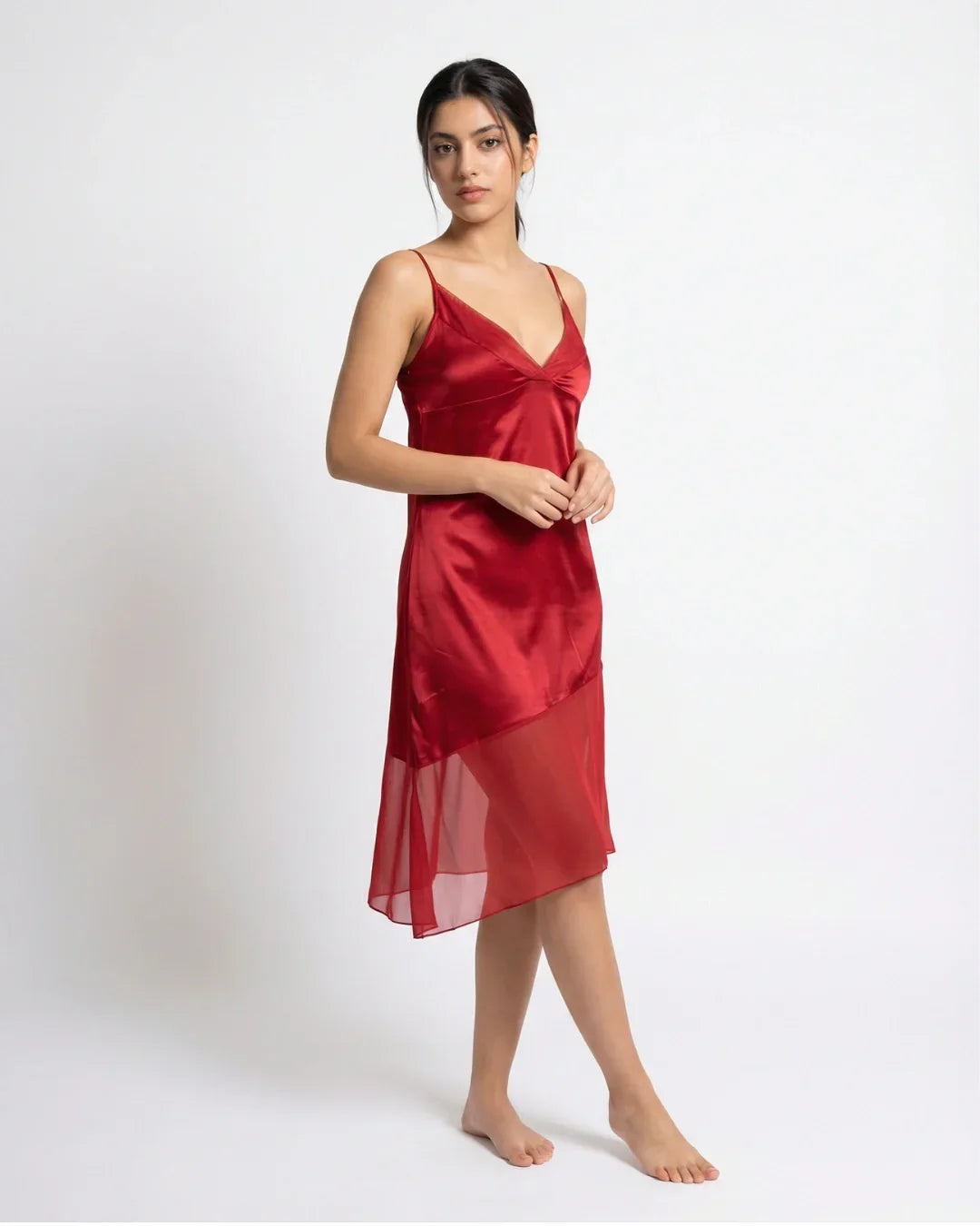 Gown Set - Rinny Silk - Red