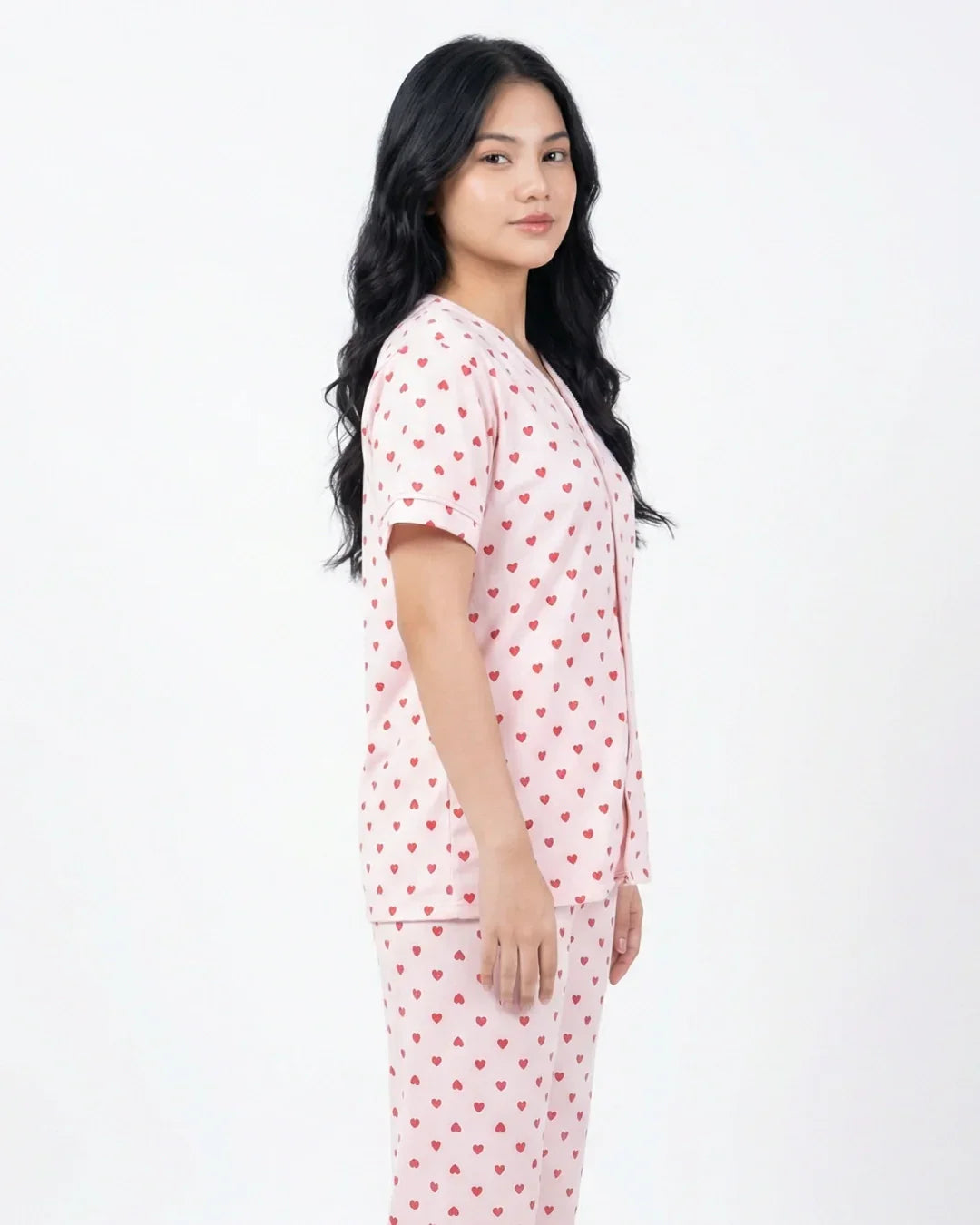 Cotton PJ Set - Heart Bliss - Pink