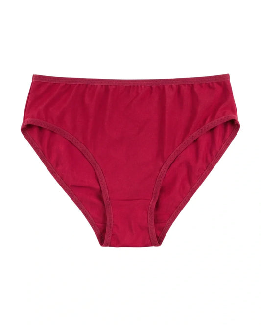 Cotton Brief Panty - Arvia - Maroon
