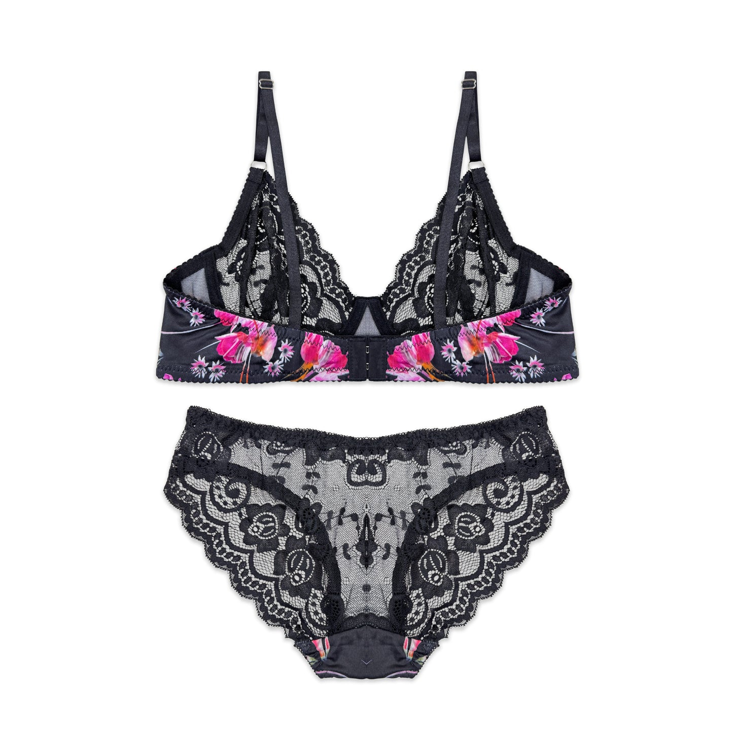 Rose Punch Non Padded Bra and Panty Set