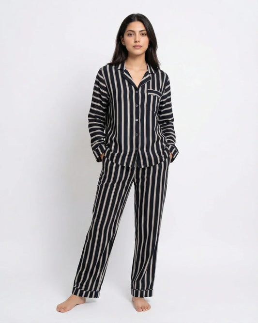 Linen Pajama Suit - Mistline