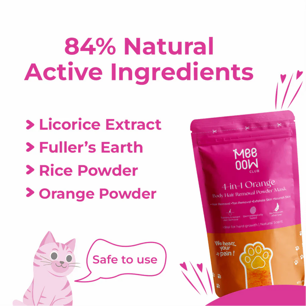 4 in 1 Meeow Hair Removal Wax Powder Mask (ORGINAL)