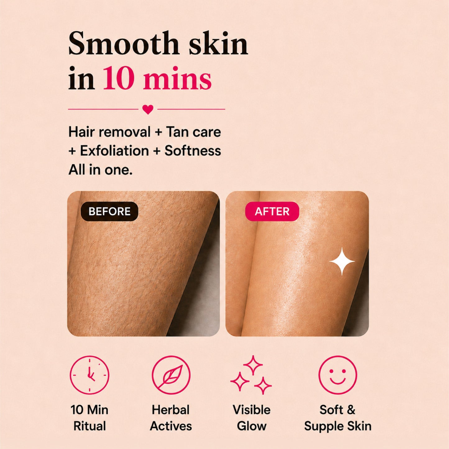 4-in-1 Chocolate Bikini Hair Removal Wax Powder Mask