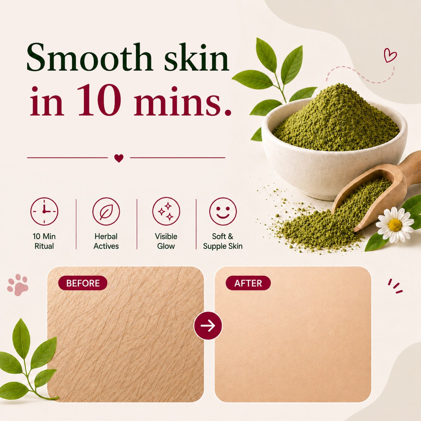 4-in-1 Herbal Bikini Hair Removal Wax Powder Mask