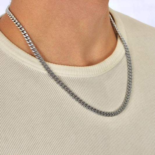 Cuban Chain [Flat] [6mm - Silver]
