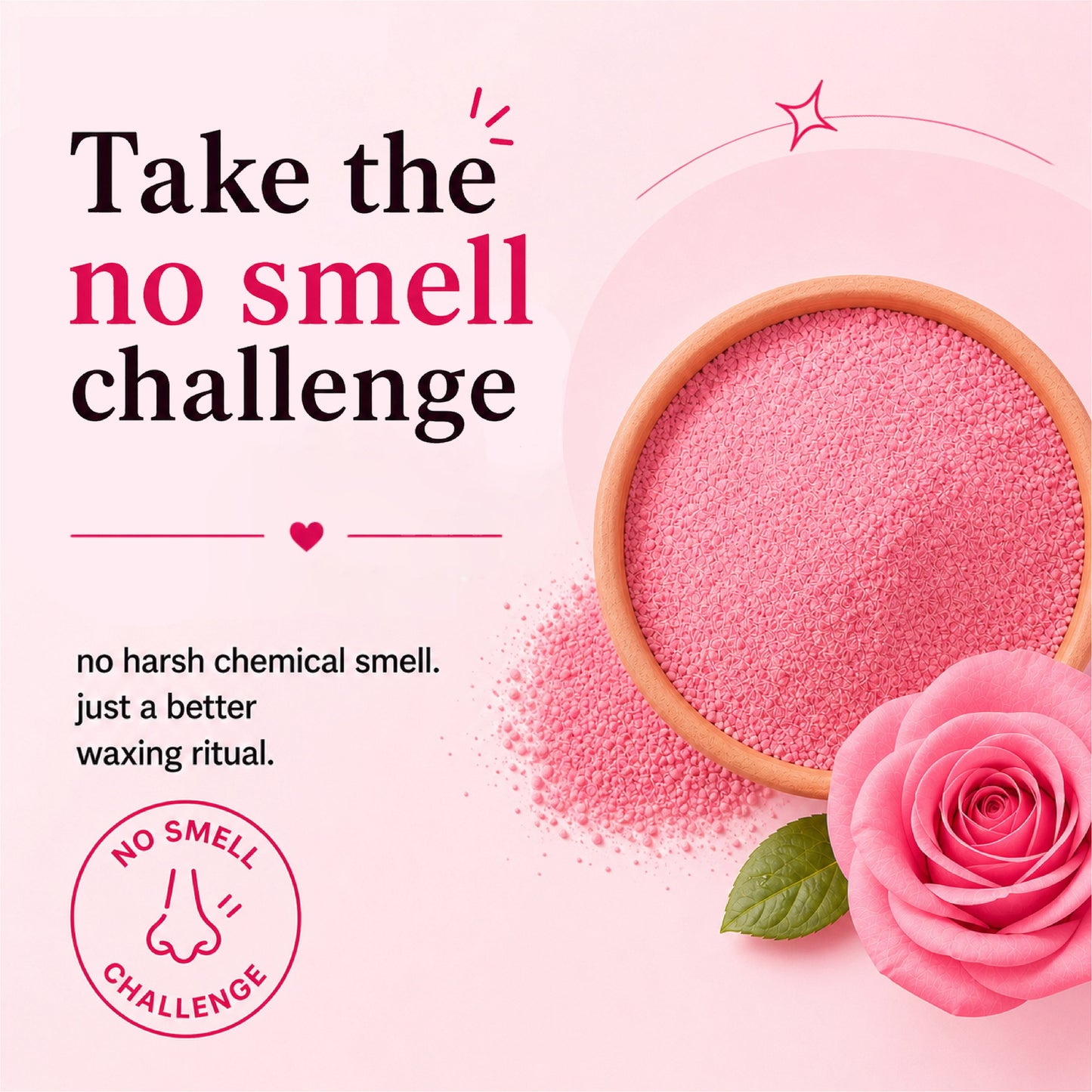4-in-1 Rose Body Hair Removal Wax Powder Mask