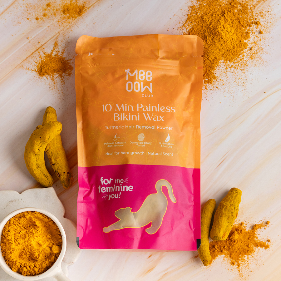 4-in-1 Turmeric Bikini Hair Removal Wax Powder Mask