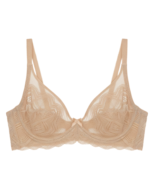 Non-Padded Lace Bra - June - Skin