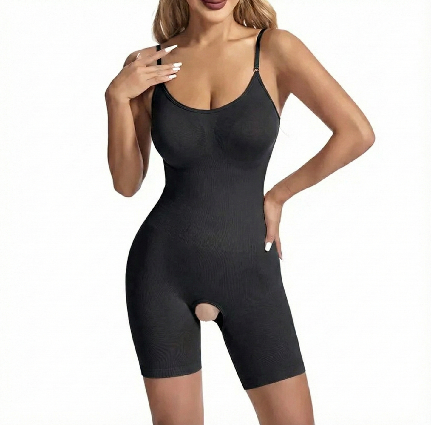 Full Body Snatched Open Crotch Body Shaper