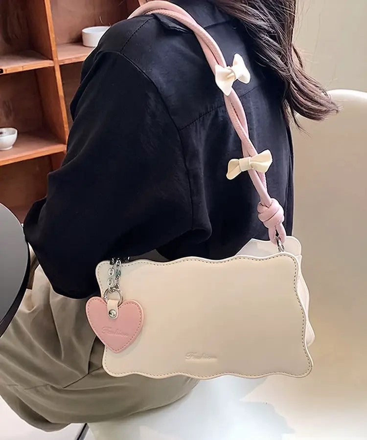 Purple Heart Aesthetic Handbag for Women