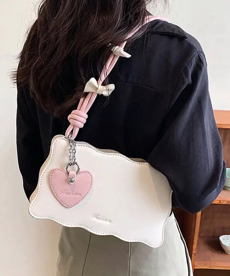 Purple Heart Aesthetic Handbag for Women